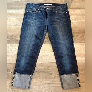 Joe’s Jeans Size 29 Cropped Skinny Mid Rise Stretch Selvedge Cuff